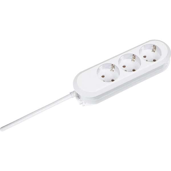 ARDEBO.de - Tischsteckdose Smart 3-fach, weiß, 5 m, H05VV-F 3G1,5 mm²