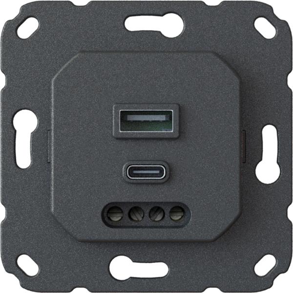 ARDEBO.de - USB-A/C Steckdose Kombi, Unterputzeinsatz, Power Delivery (PD), Schnellladefunktion, 45 W und 15 W OPUS 55