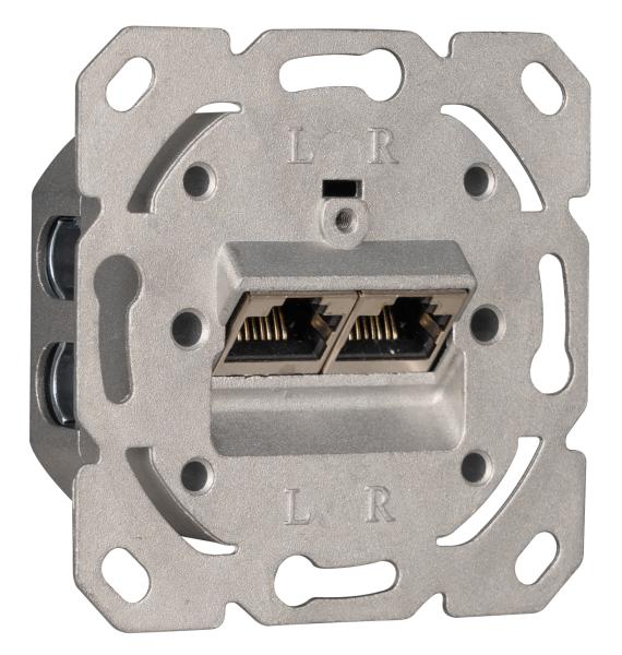 KLEIN Universal RJ 45 UP-Datendose Cat. 6, 2-fach, Projektverpackung (10 KTM)