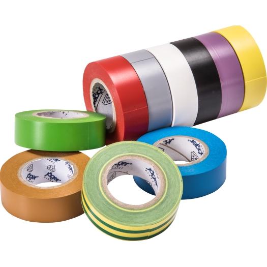 ARDEBO.de - PVC Isolierband sw, ws, gr, rt, gb, bl, gn, br, gn/gb, vi 10 m