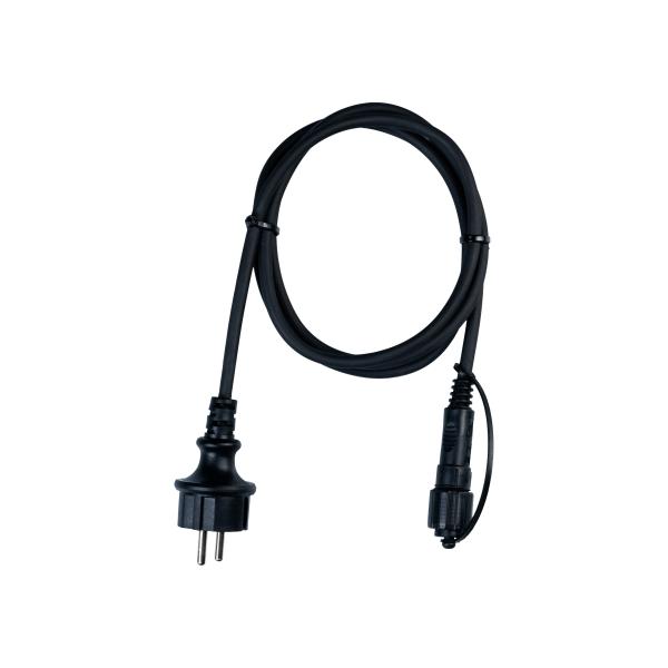 ARDEBO.de - Anschlusskabel mit Netzstecker und QuickFix-Kupplung, 230 V, 1,5 m schwarzes Kabel