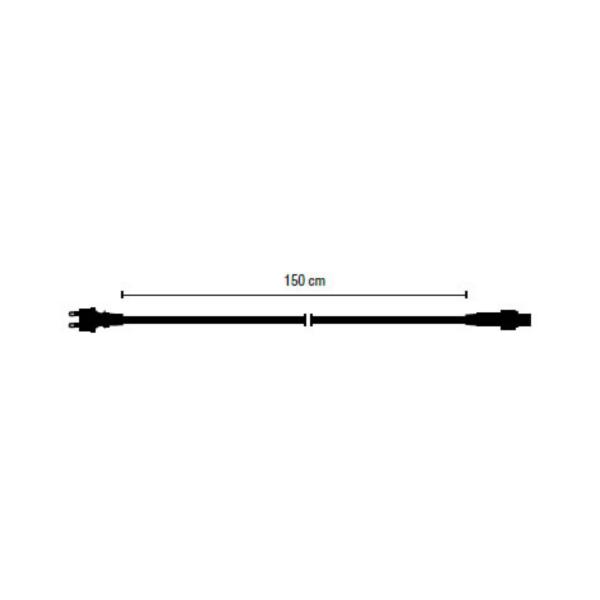 MK Illumination Anschlusskabel mit Netzstecker und QuickFix-Kupplung, 230 V, 1,5 m schwarzes Kabel