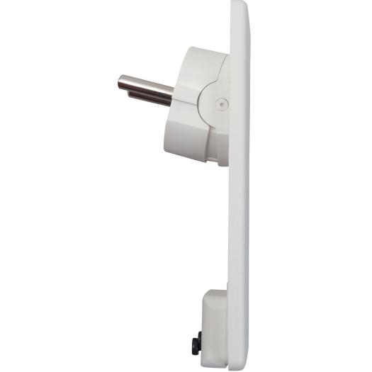 ARDEBO.de - Kunststoff-Schutzkontakt-Stecker, flache Ausführung weiß