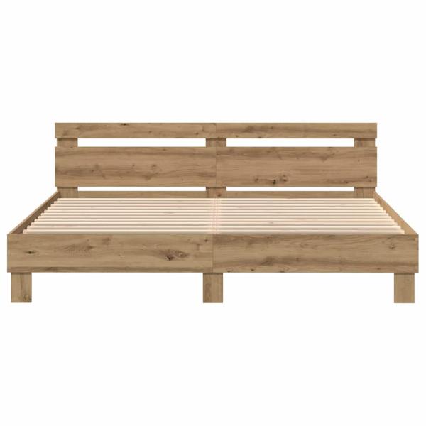 Bettrahmen Artisan-Eiche 200 x 200 cm Holzwerkstoff