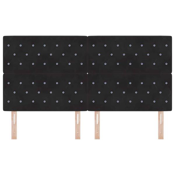 Kopfteil Schwarz 180 cm Samt