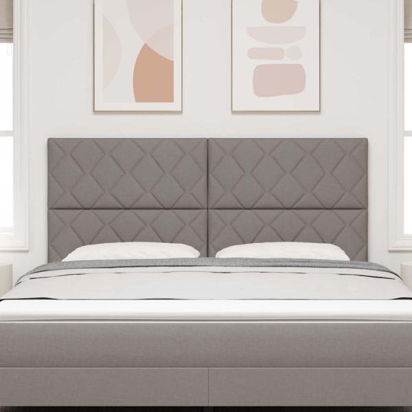 Kopfteil Taupe Stoff