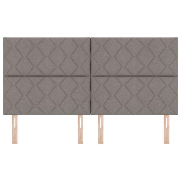 LED Kopfteil Taupe Stoff