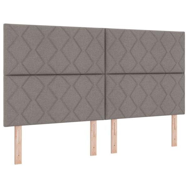 Boxspringbett mit Kopfteil Taupe 180 x 200 cm Stoff