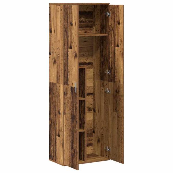 Highboard 60 x 35 x 180 cm Holzwerkstoff Altholz