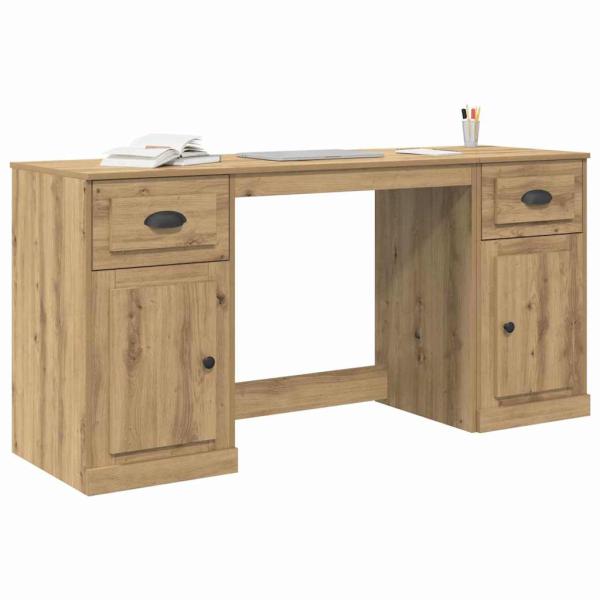 Schreibtisch mit Schrank Artisan-Eiche Holzwerkstoff