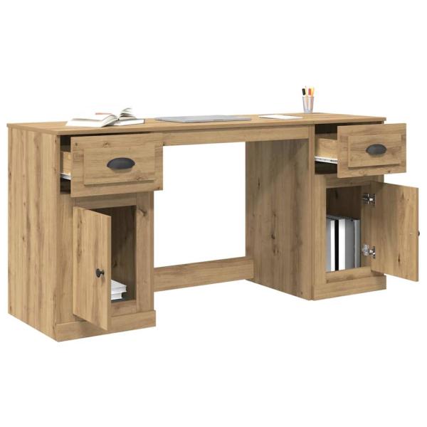 Schreibtisch mit Schrank Artisan-Eiche Holzwerkstoff