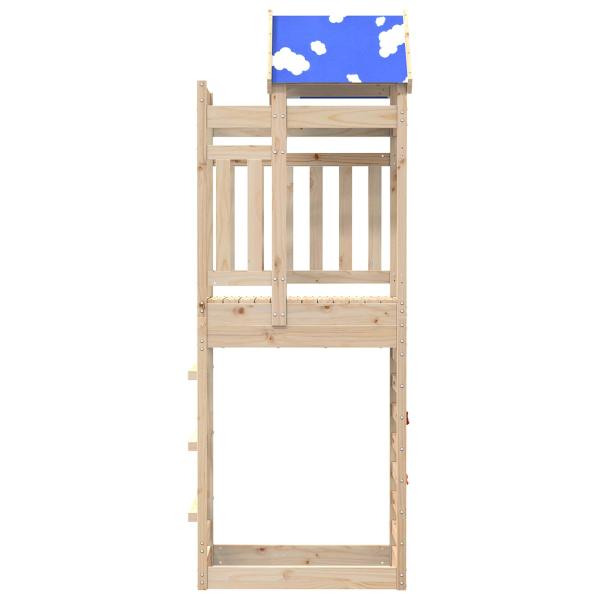Spielturm Braun 85 x 52,5 x 239 cm Massives Kiefernholz