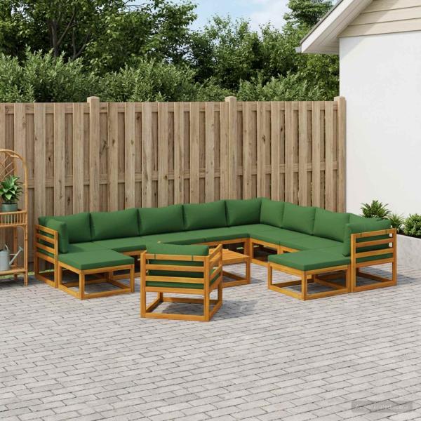 ARDEBO.de - Sofa-Set 12 stk. Natur Massivholz Akazie