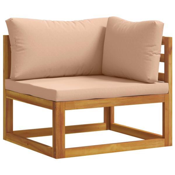 Sofa-Set 4 stk. Natur Massivholz Akazie