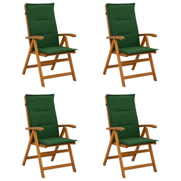 ARDEBO.de - Liegest?hle f?r den Garten 4 stk. Natur Massivholz Akazie