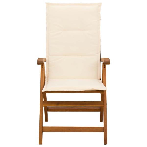 Liegest?hle f?r den Garten 6 stk. Natur Massivholz Akazie