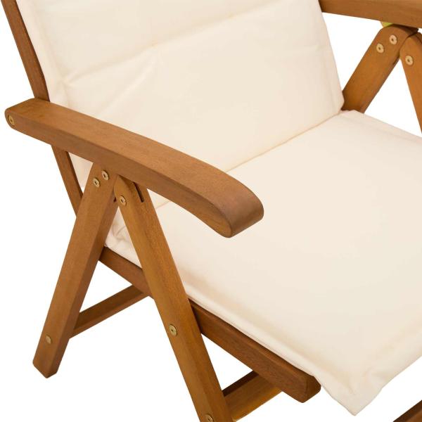 Liegest?hle f?r den Garten 6 stk. Natur Massivholz Akazie