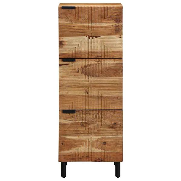 Highboard mit Regal Braun 40 x 33 x 110 cm Massivholz Mango
