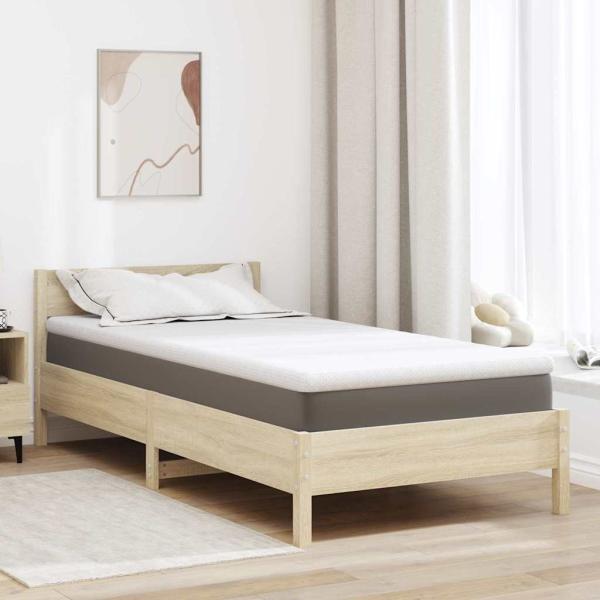 ARDEBO.de - Matratzenauflage Weiß 90 x 190 cm Jacquard Stoff