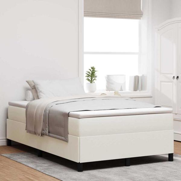 ARDEBO.de - Boxspringbett Creme 120 x 200 cm Cordstoff