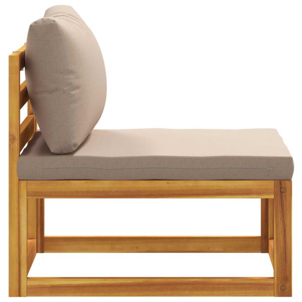 Sofa-Mittelteil mit Kissen 100 % Polyester Solid-Acacia Natur