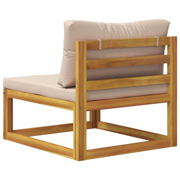 Sofa-Mittelteil mit Kissen 100 % Polyester Solid-Acacia Natur