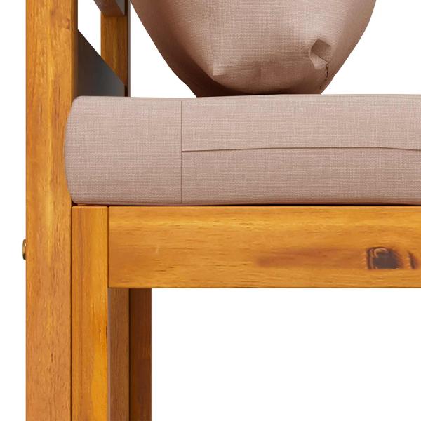 Sofa-Mittelteil mit Kissen 100 % Polyester Solid-Acacia Natur
