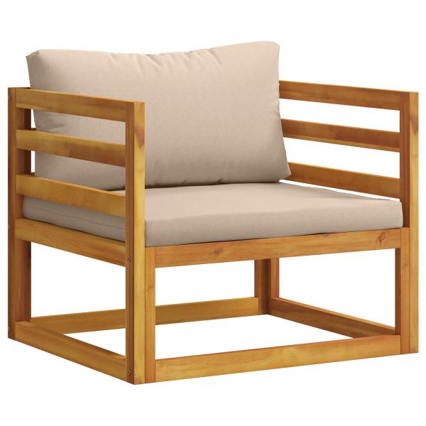 ARDEBO.de - Ecksofa mit Kissen 100 % Polyester Solid-Acacia Natur
