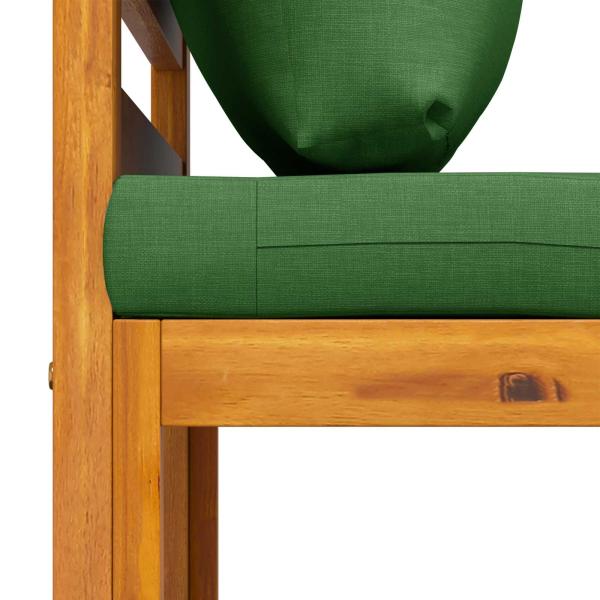 Modulares Sofa-Set mit Kissen 2 stk. Massivholz Akazie Natur