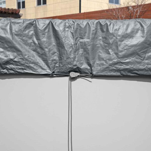 Bestway Poolabdeckung Ø4,57 m Rund Polyester Grau