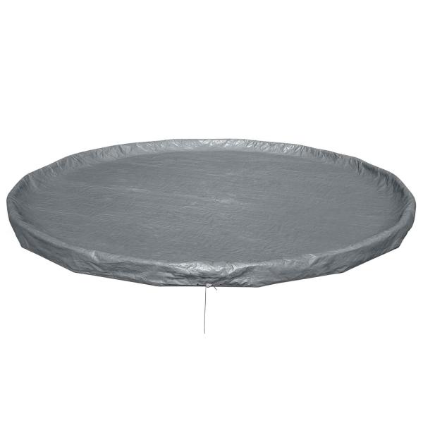 Bestway Poolabdeckung Ø4,88 m Rund Polyester Grau