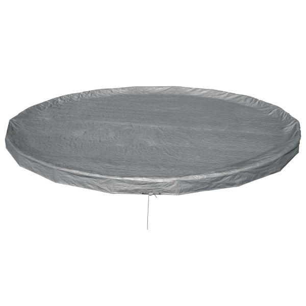 Bestway Poolabdeckung Ø5,49 m Rund Polyester Grau