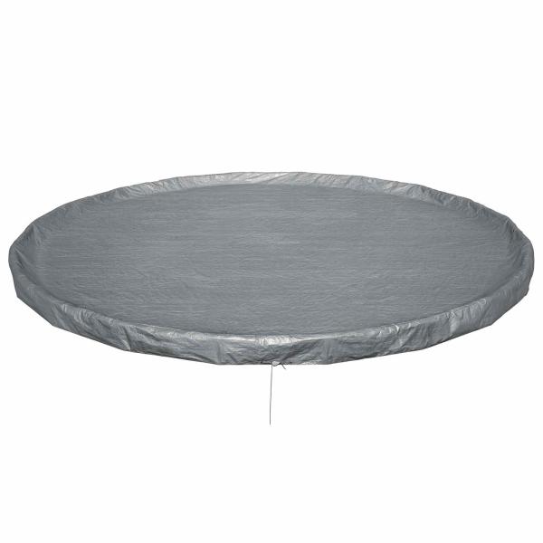 Bestway Poolabdeckung Ø6,1 m Rund Polyester Grau