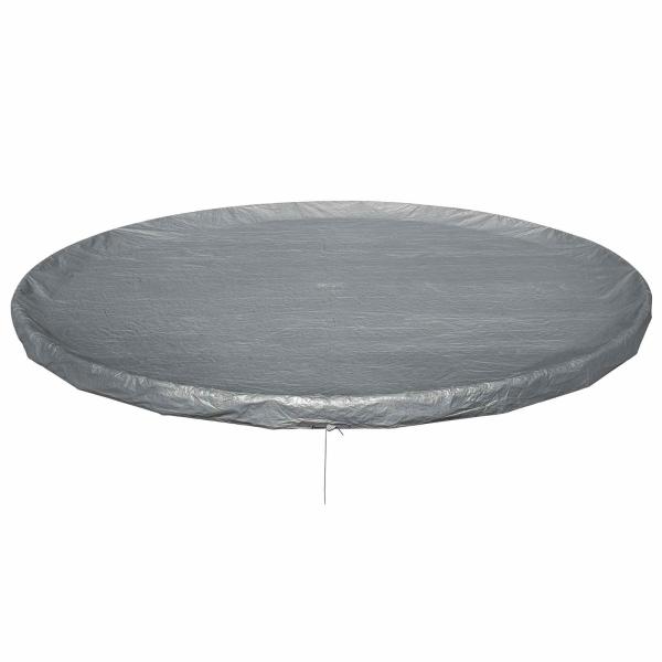 Bestway Poolabdeckung Ø6,71 m Rund Polyester Grau