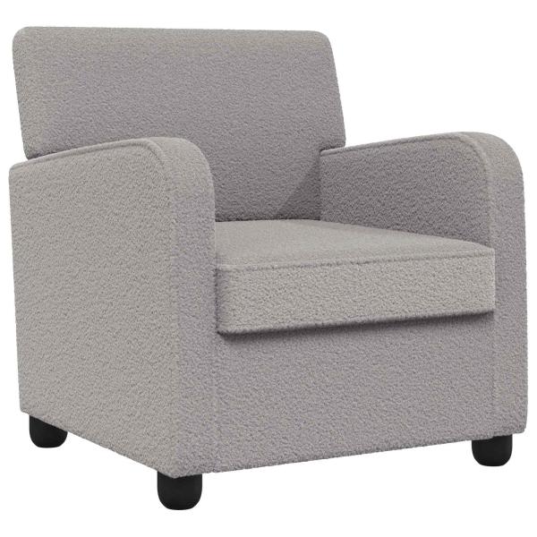 Sessel Hellgrau Lammfell-Imitat