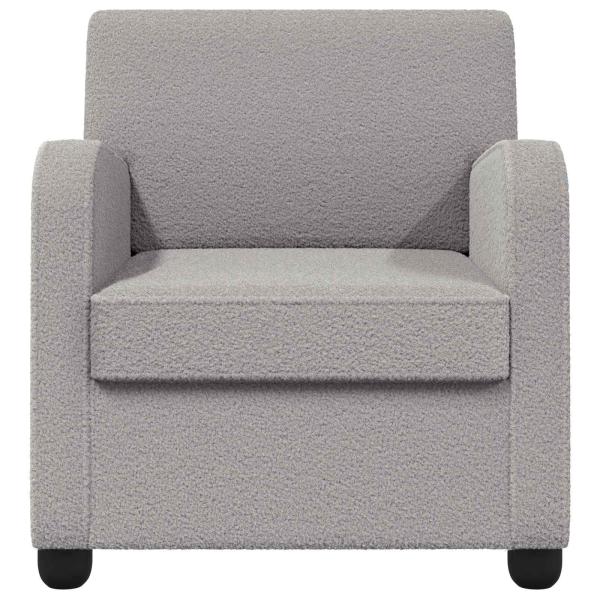Sessel Hellgrau Lammfell-Imitat
