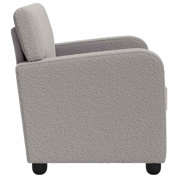Sessel Hellgrau Lammfell-Imitat