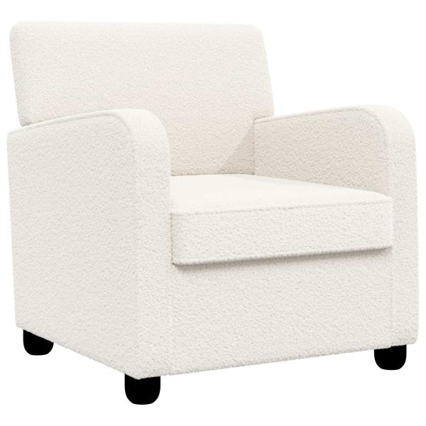 Sessel Creme Lammfell-Imitat