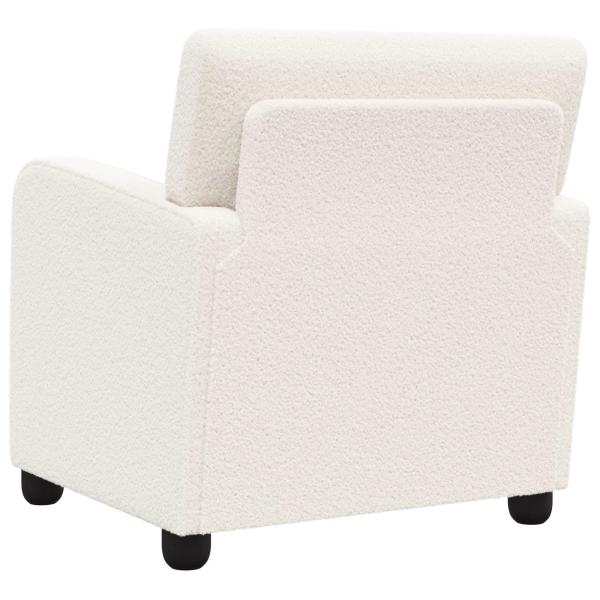 Sessel Creme Lammfell-Imitat