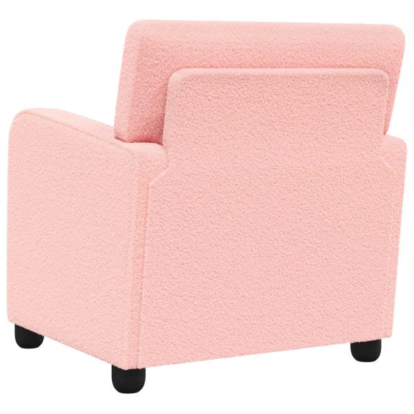 Sessel Rosa Lammfell-Imitat