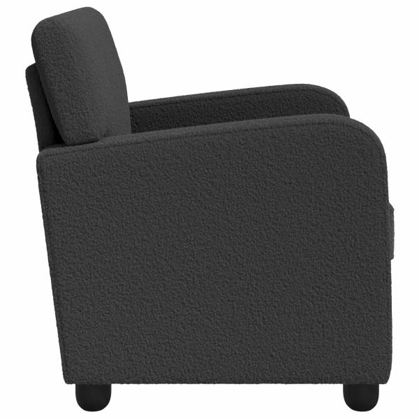 Sessel Dunkelgrau Lammfell-Imitat