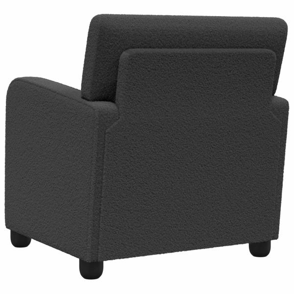Sessel Dunkelgrau Lammfell-Imitat