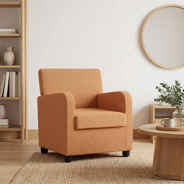 ARDEBO.de - Sessel Beige Lammfell-Imitat