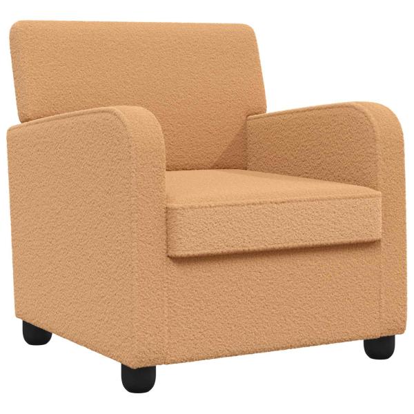 Sessel Beige Lammfell-Imitat