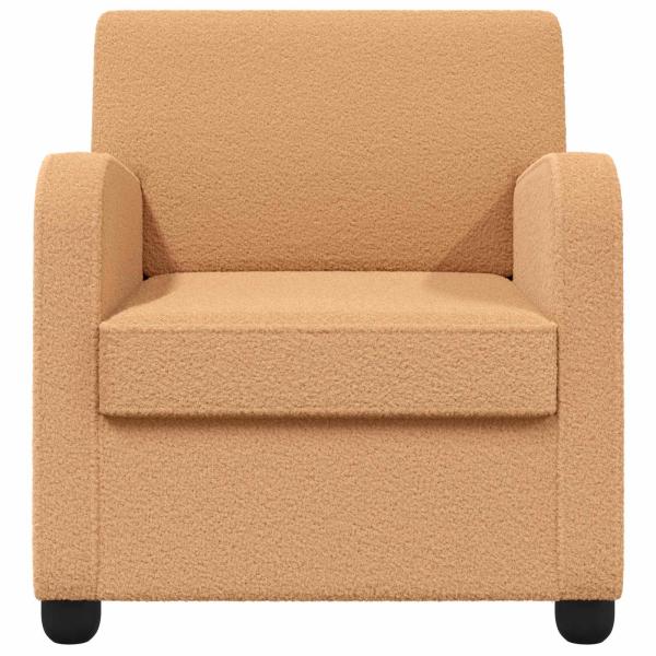 Sessel Beige Lammfell-Imitat