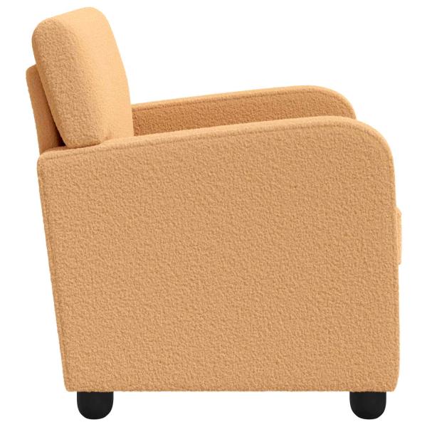 Sessel Beige Lammfell-Imitat