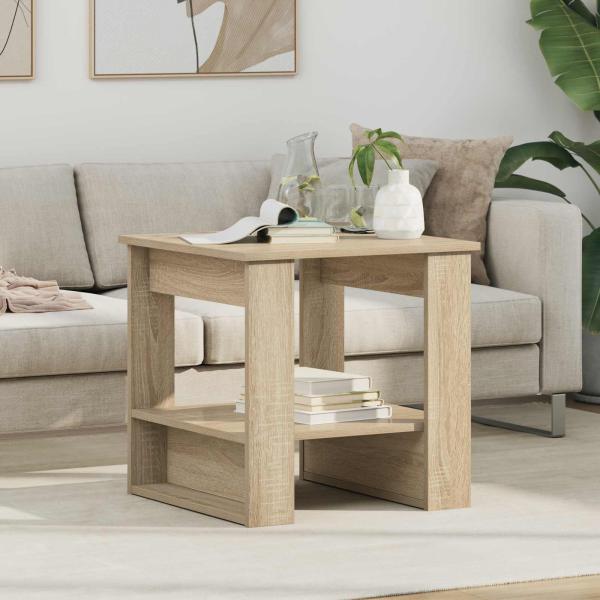 ARDEBO.de - Couchtisch Sonoma-Eiche 51 x 50 x 50 cm Holzwerkstoff