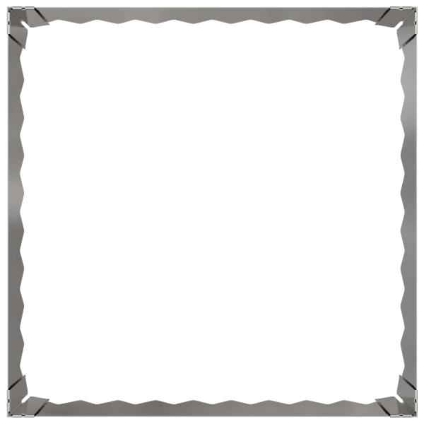 Raseneinfassung 4 stk. 60 x 60 x 20 cm Stahl Silber