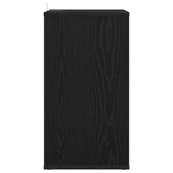 Schallplattenschrank Schwarz Eichen-Optik 38 x 33 x 61 cm