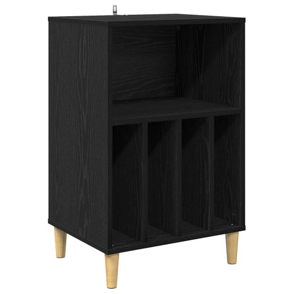 Plattenspielerst?nder Schwarz Eichen-Optik 47 x 39,5 x 74,5 cm